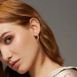 Kolczyki sztyfty Typu Pandora Półksiężyc - BSE314