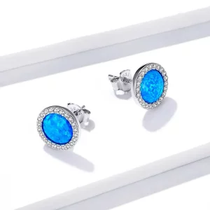 Kolczyki sztyfty Typu Pandora prosty opal - BSE467