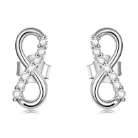 Kolczyki sztyfty Typu Pandora Symbol nieskończoności - połysk - BSE543