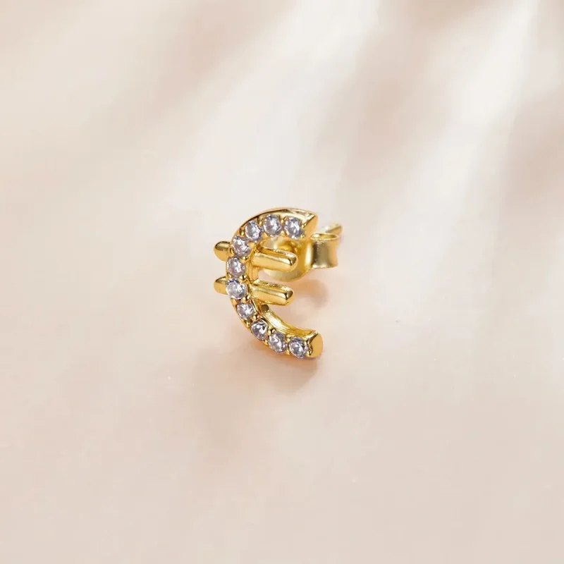 (zdjęcie do) Kolczyki sztyfty Typu Pandora Tajny symbol - € - SCE1074 - Wyświetl 2