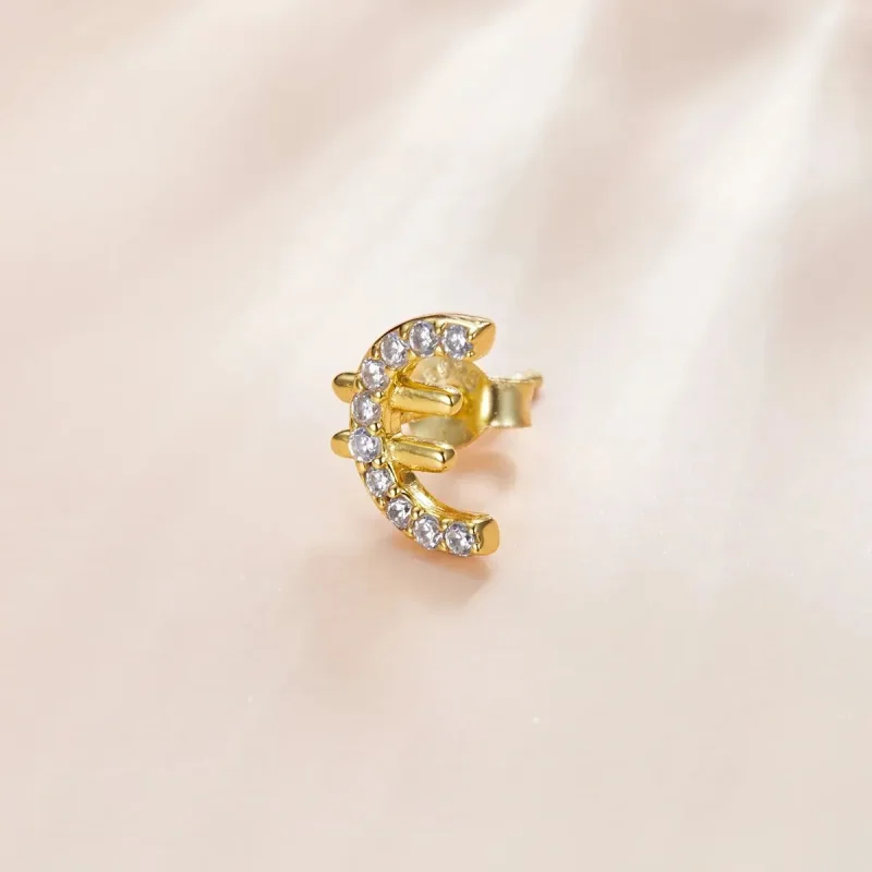 (zdjęcie do) Kolczyki sztyfty Typu Pandora Tajny symbol - € - SCE1074 - Wyświetl 3