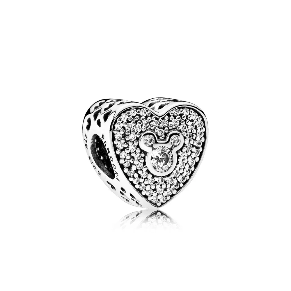 Charms Błyszczące serca Mikiego i Minnie | PANDORA