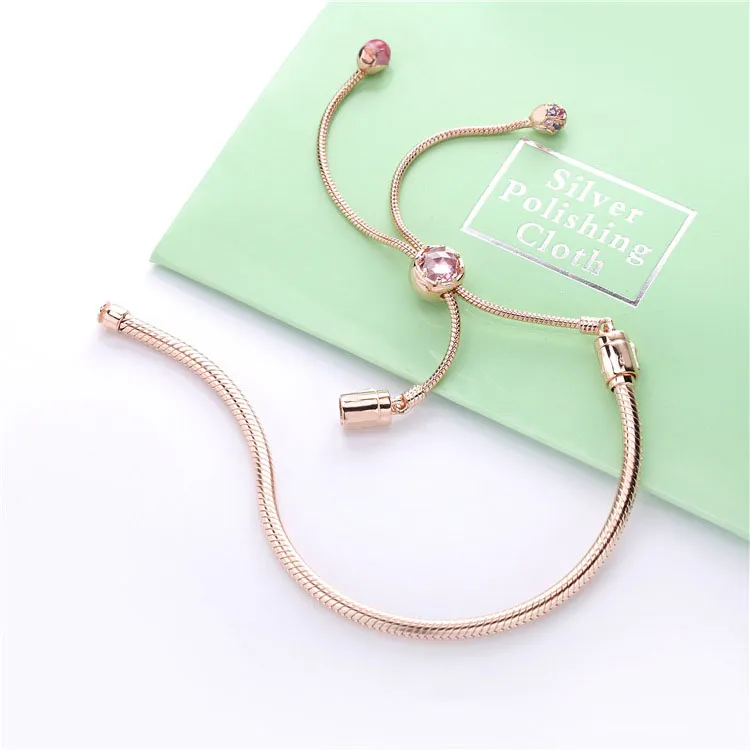 (zdjęcie do) Bransoletka PANDORA Rose, Kwiat brzoskwini 588093NCCMX - Wyświetl 3