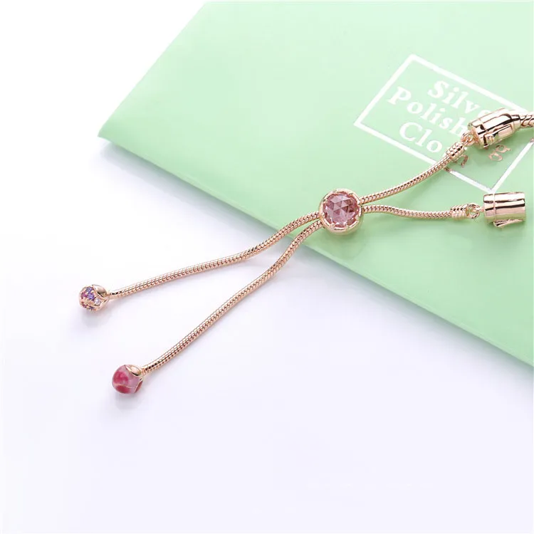 (zdjęcie do) Bransoletka PANDORA Rose, Kwiat brzoskwini 588093NCCMX - Wyświetl 4