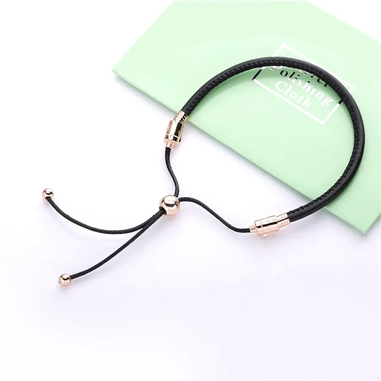 (zdjęcie do) Bransoletka skórzana Pandora Rose 588059CBK - Wyświetl 2