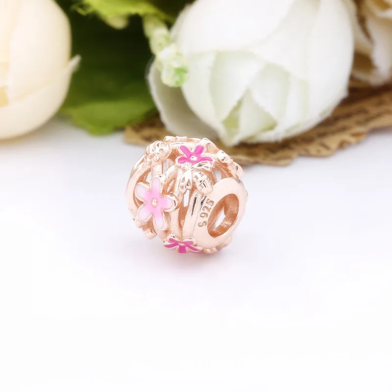 (zdjęcie do) Charms Pandora Różowa ażurowa stokrotka 788772C01 - Wyświetl 2