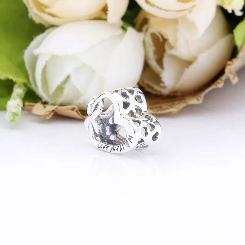 (zdjęcie do) Charms Pandora Serce „Kocham Cię Mamo” z symbolem nieskończoności 798825C00 - Wyświetl 4