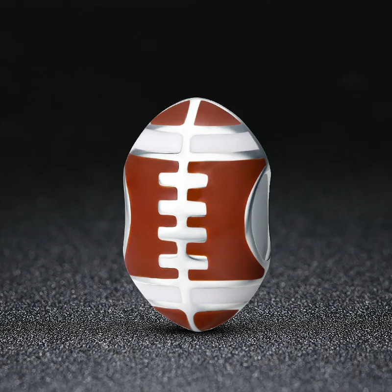 (zdjęcie do) Charms Typu Pandora Piłka do rugby - SCC442 - Wyświetl 2
