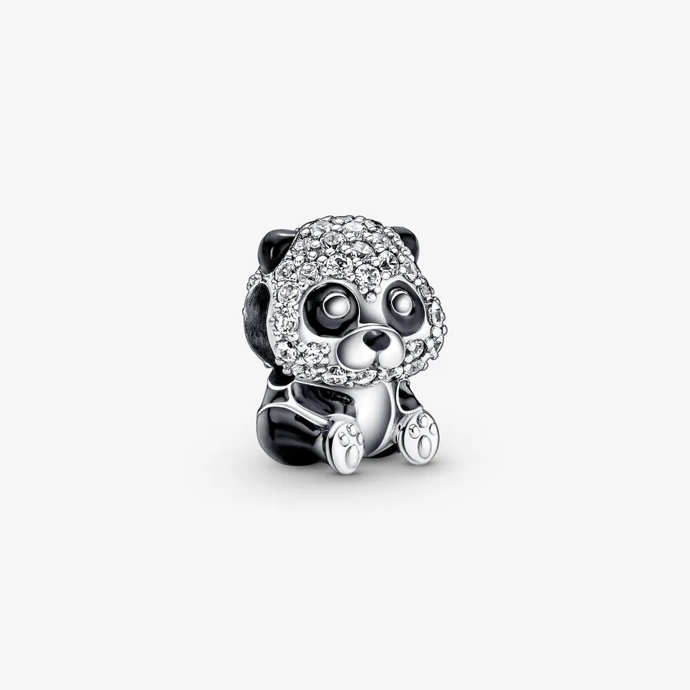 Charms PANDORA z lśniącą uroczą pandą - 790771C01