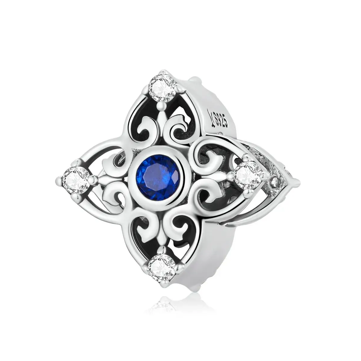 charms typu pandora ażurowy wzór retro scc2128