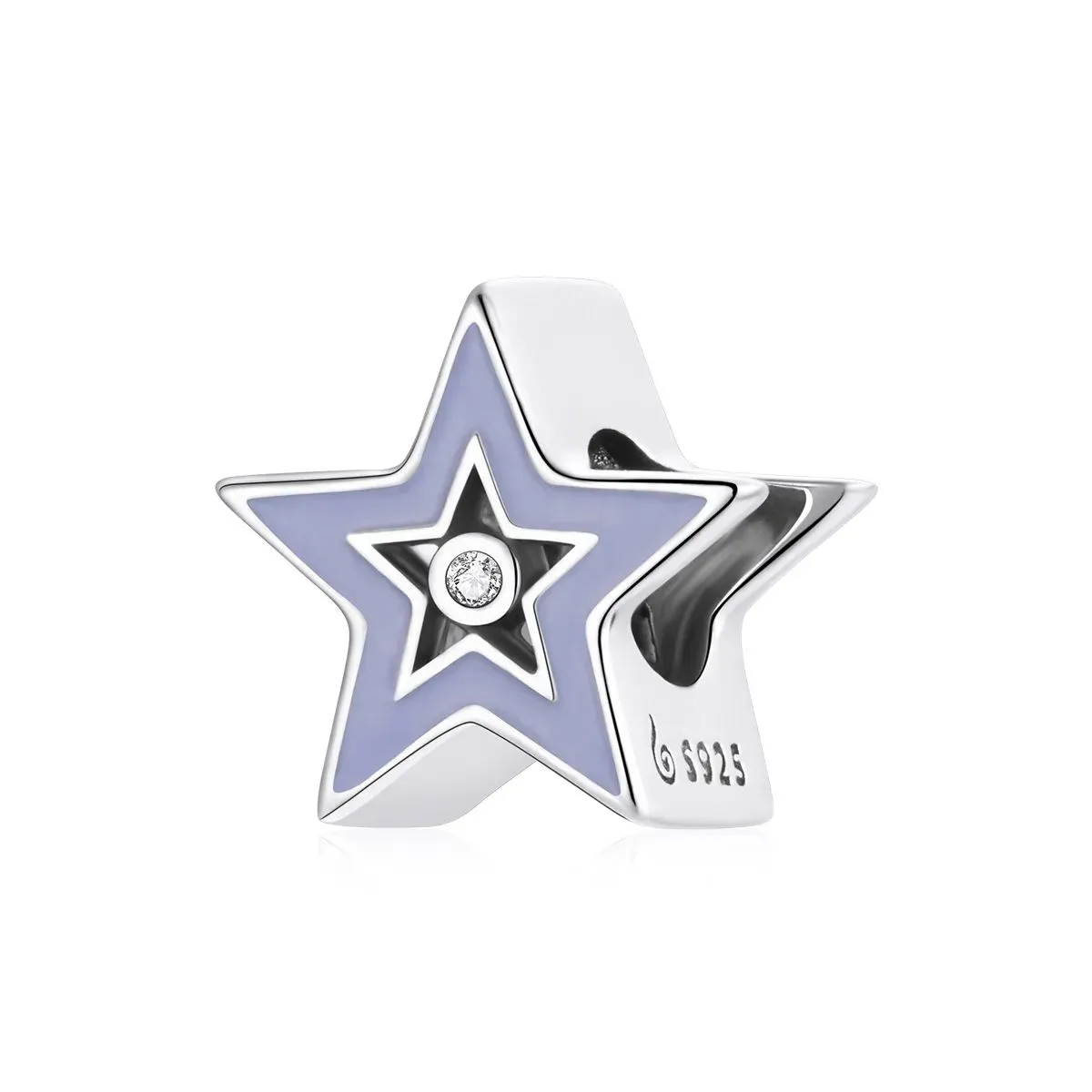 charms typu pandora błyszcząca gwiazda bsc459