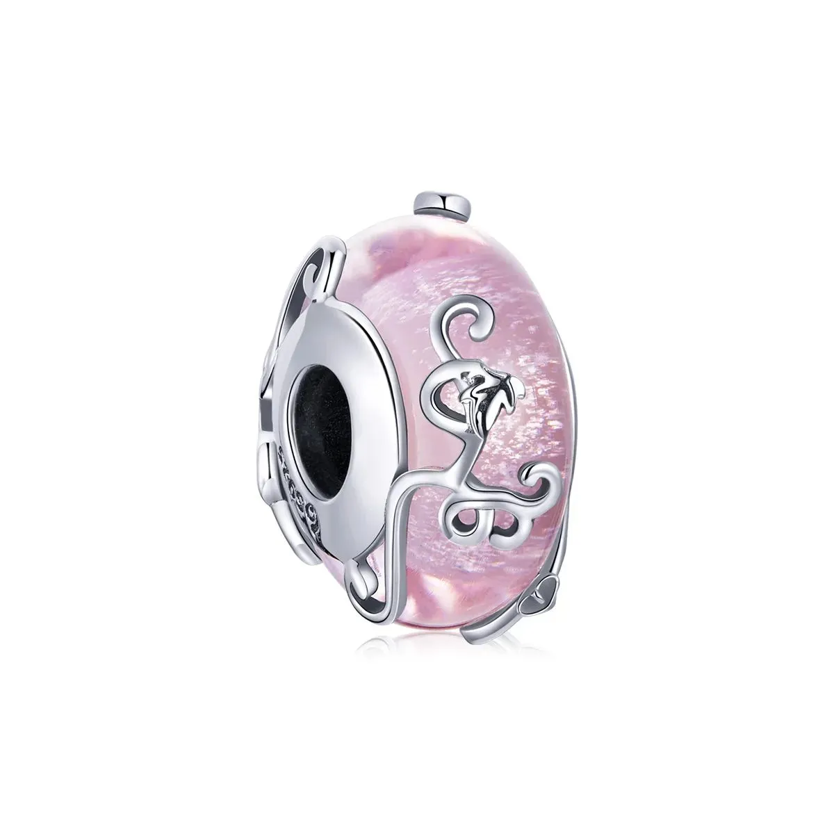 charms typu pandora błyszczące szkło bsc409