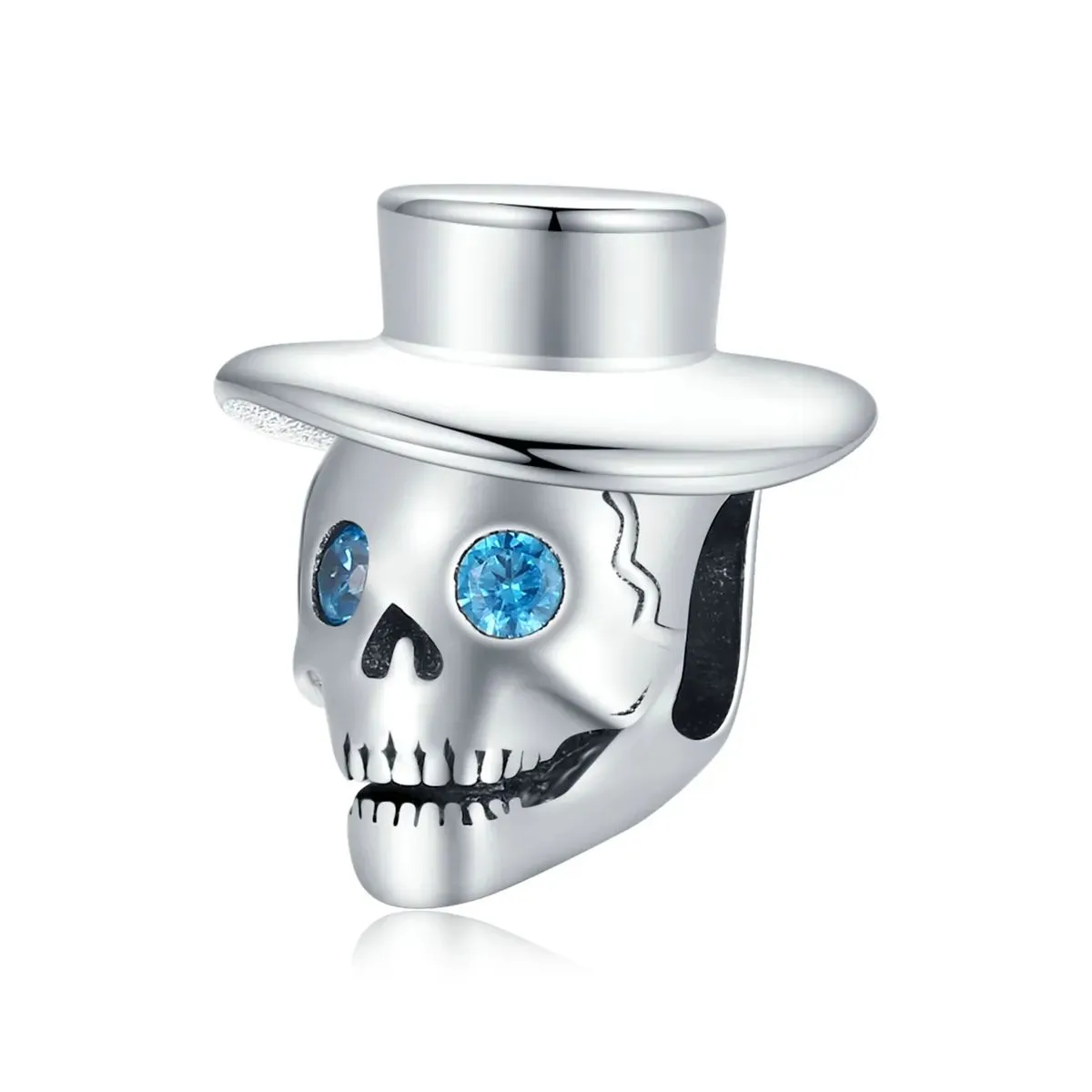 charms typu pandora czaszka dżentelmena bsc525