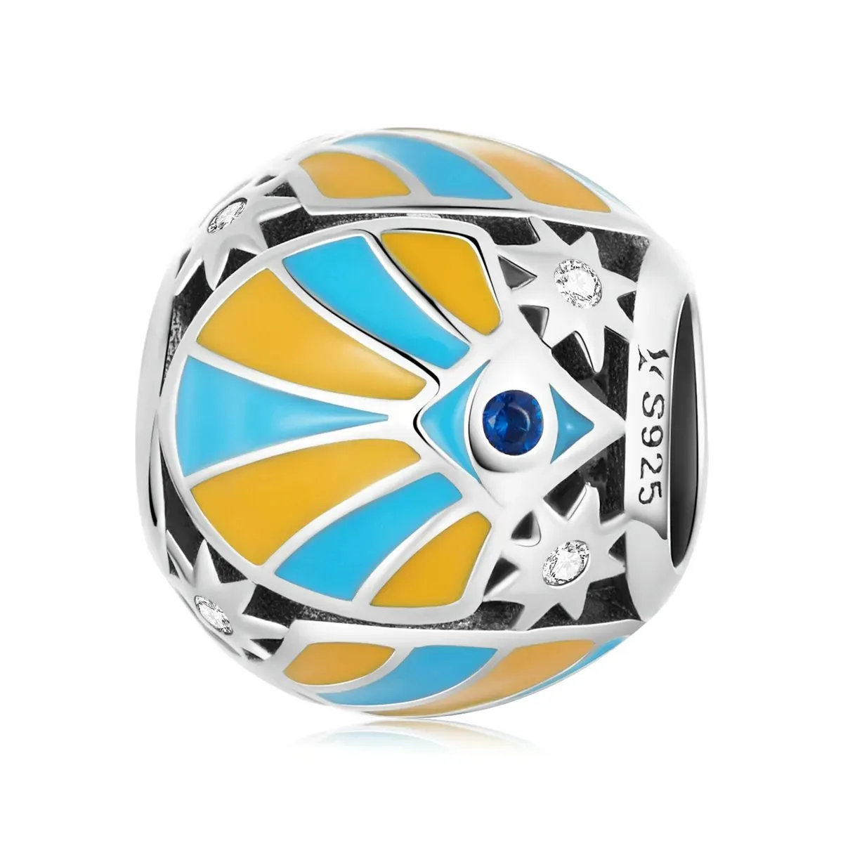 charms typu pandora kontrastujący kolor mans star eyes scc2201
