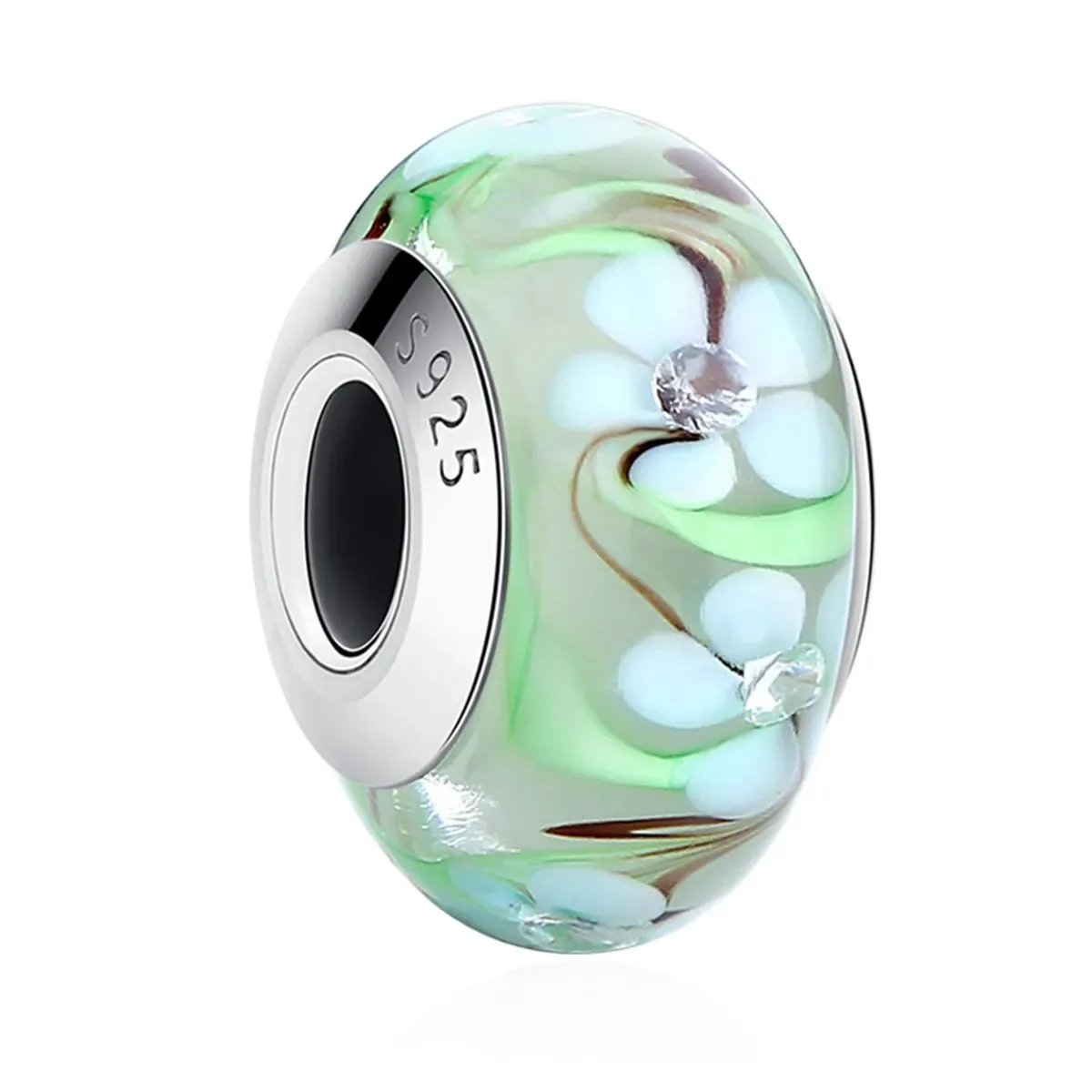 charms typu pandora kwiaty ze szkła murano scz020