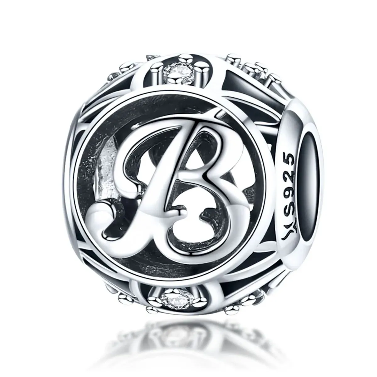 charms typu pandora litera b scc738 b