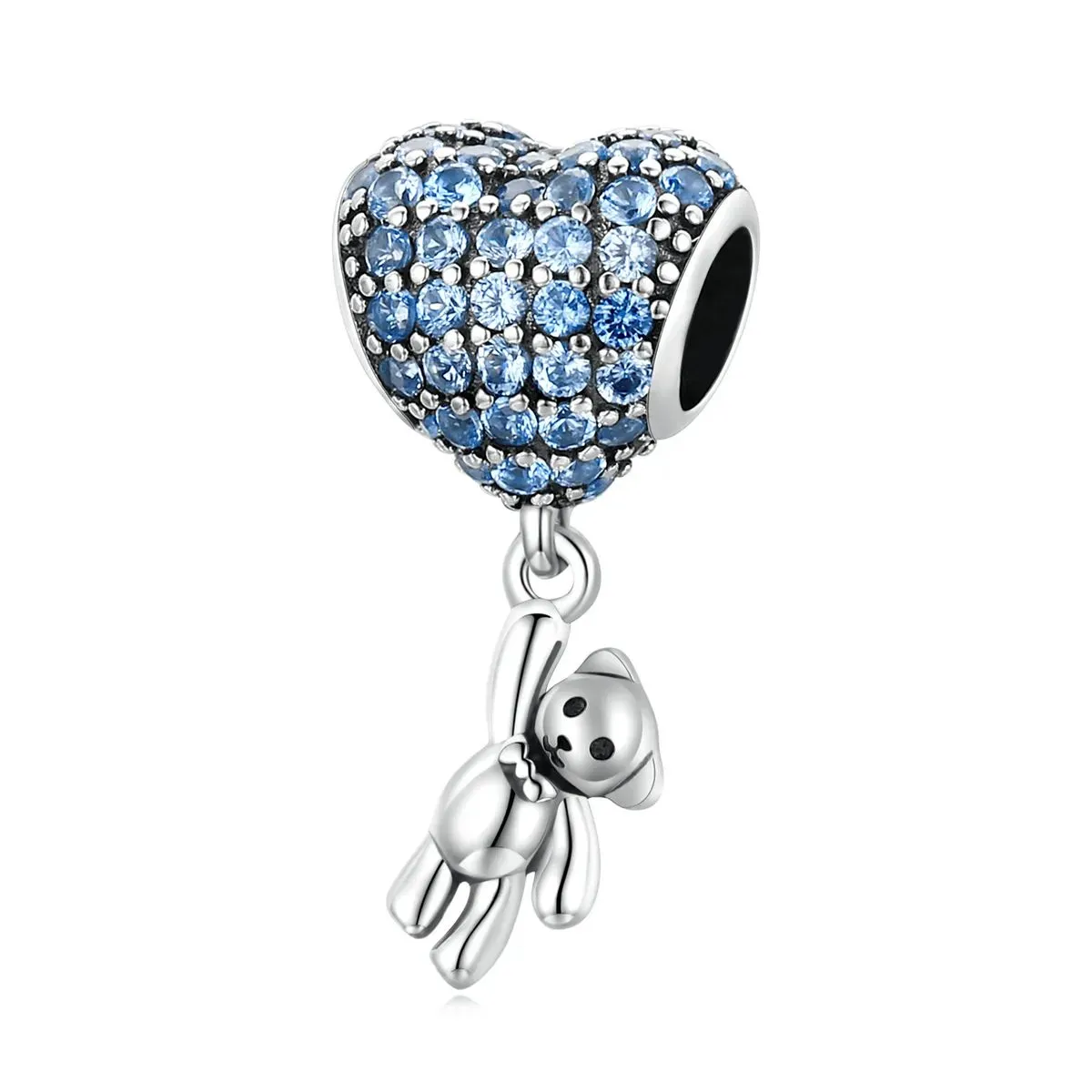 charms typu pandora miłość balonowy miś scc2023