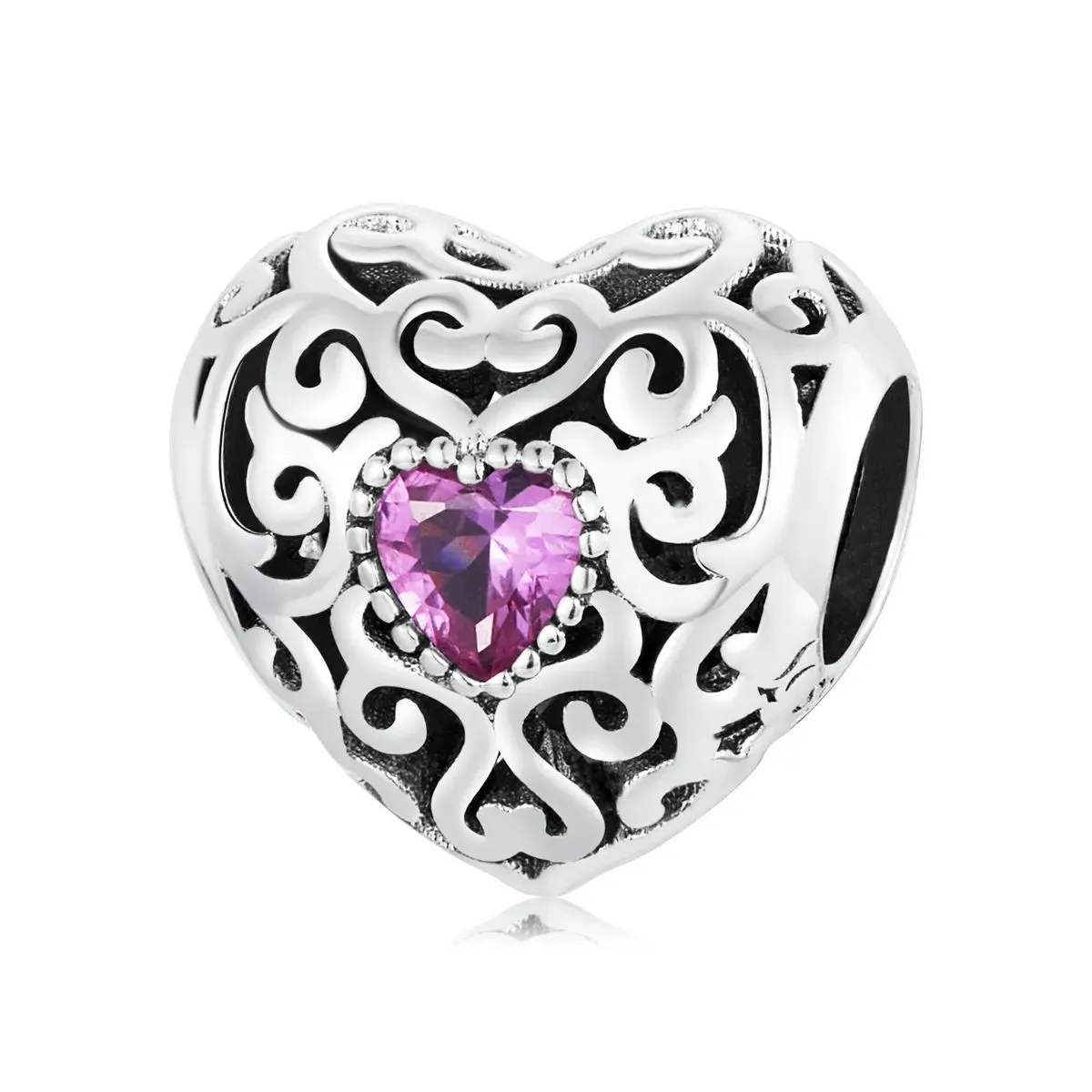 charms typu pandora miłość w stylu retro scc2136