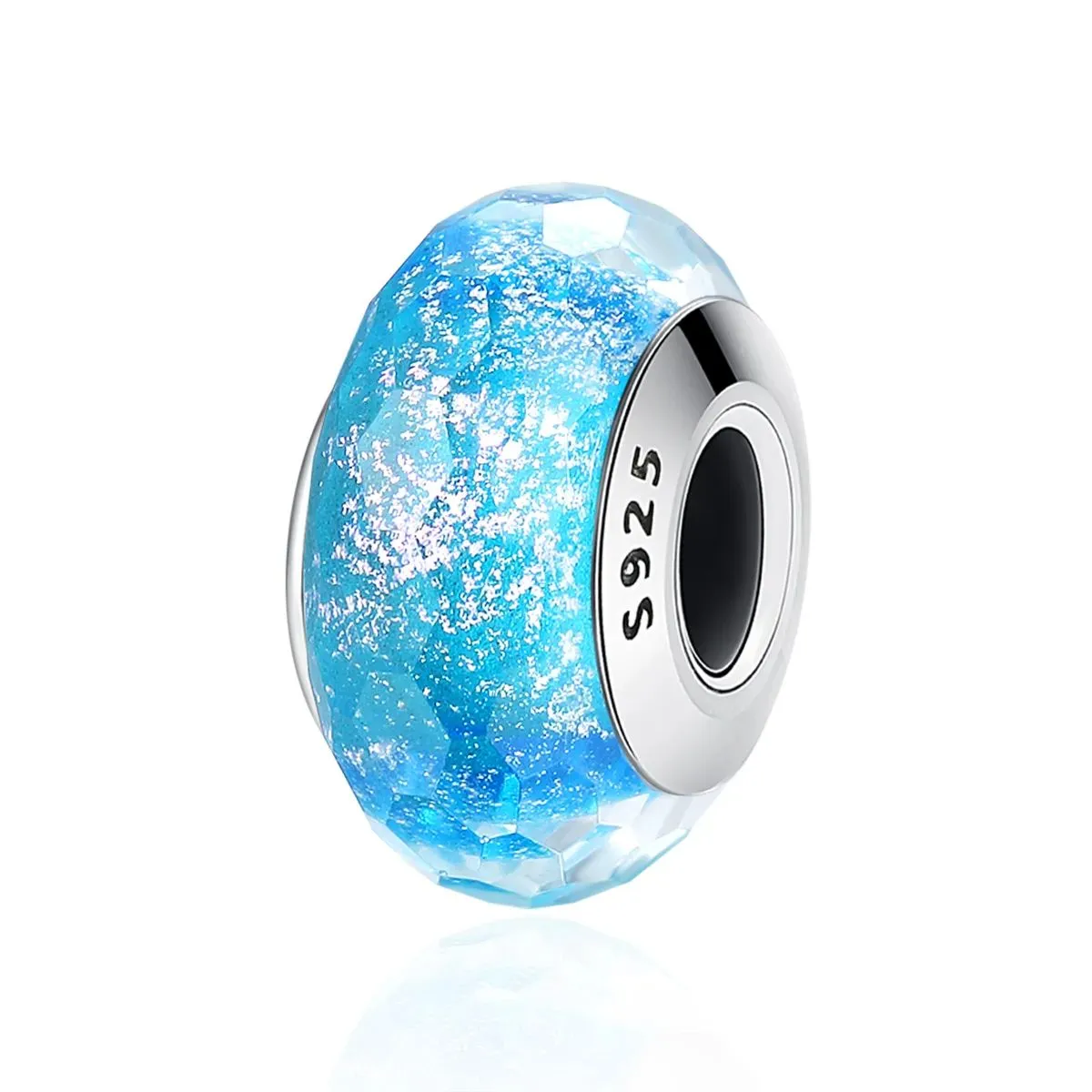 charms typu pandora niebieski koralik ze szkła murano scz054