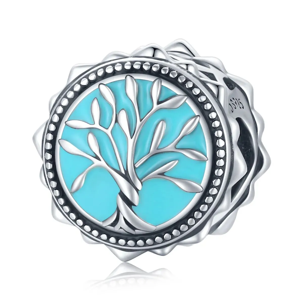 charms typu pandora niebieskie drzewo życia bsc503