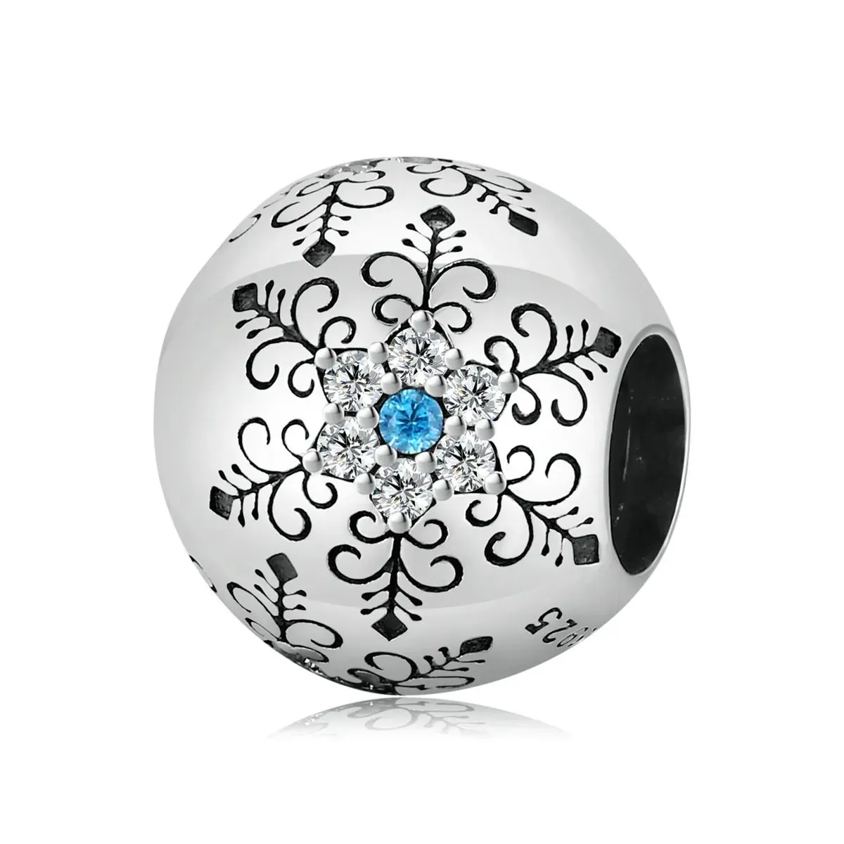 charms typu pandora płatki śniegu bsc513