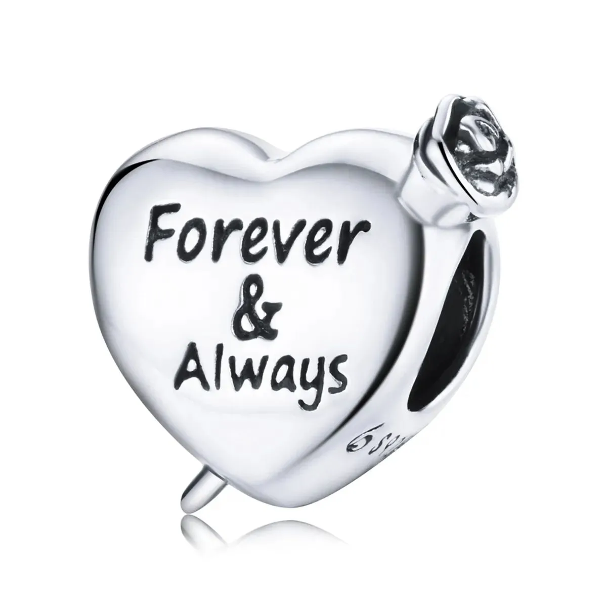 charms typu pandora różana miłość bsc480