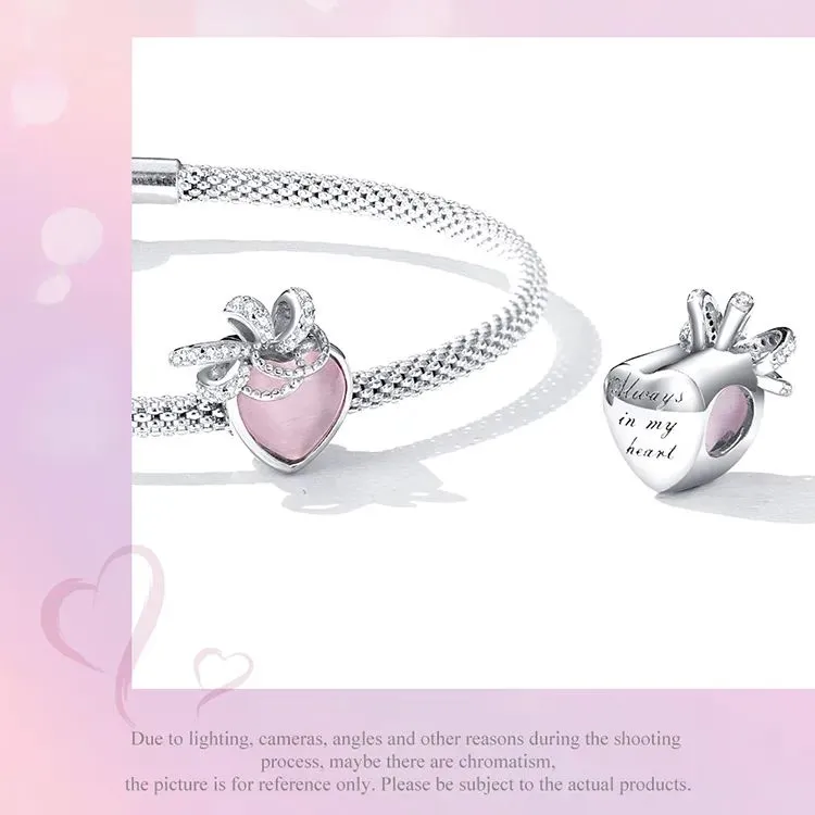 (zdjęcie do) Charms Typu Pandora różowe serce - SCC2261 - Wyświetl 3