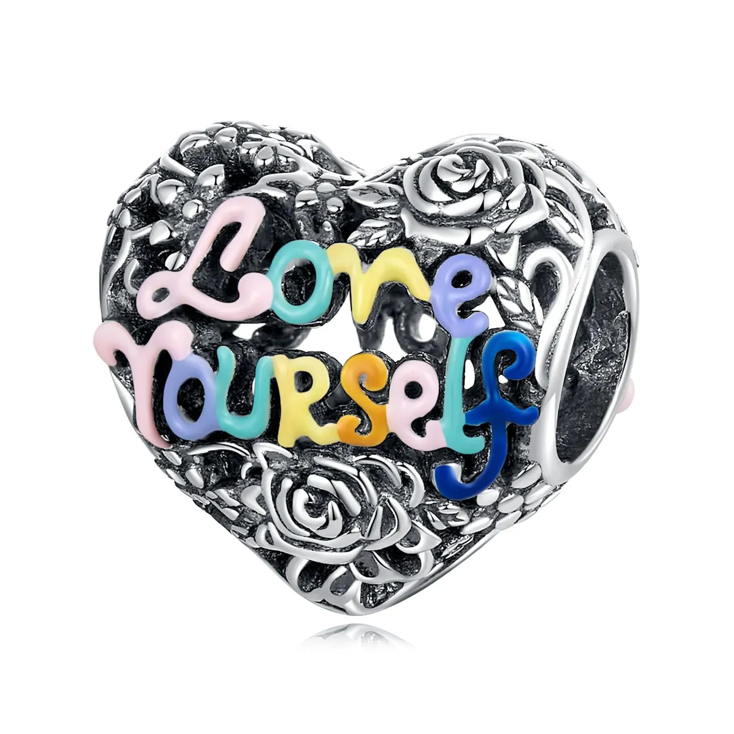 charms typu pandora wzór serca scc2354