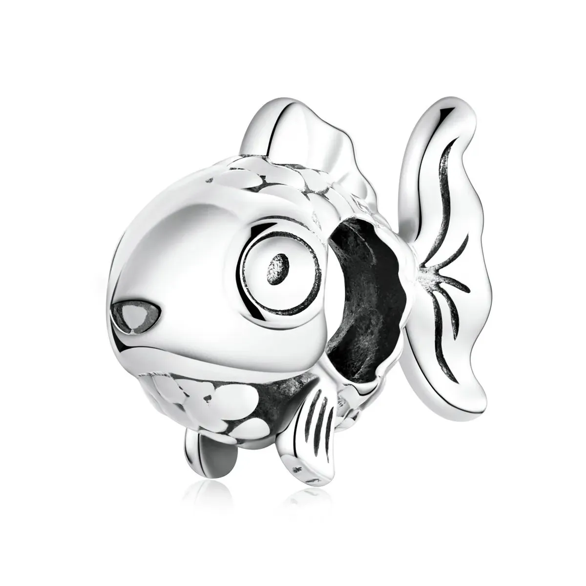 charms typu pandora śliczna złota rybka bsc543