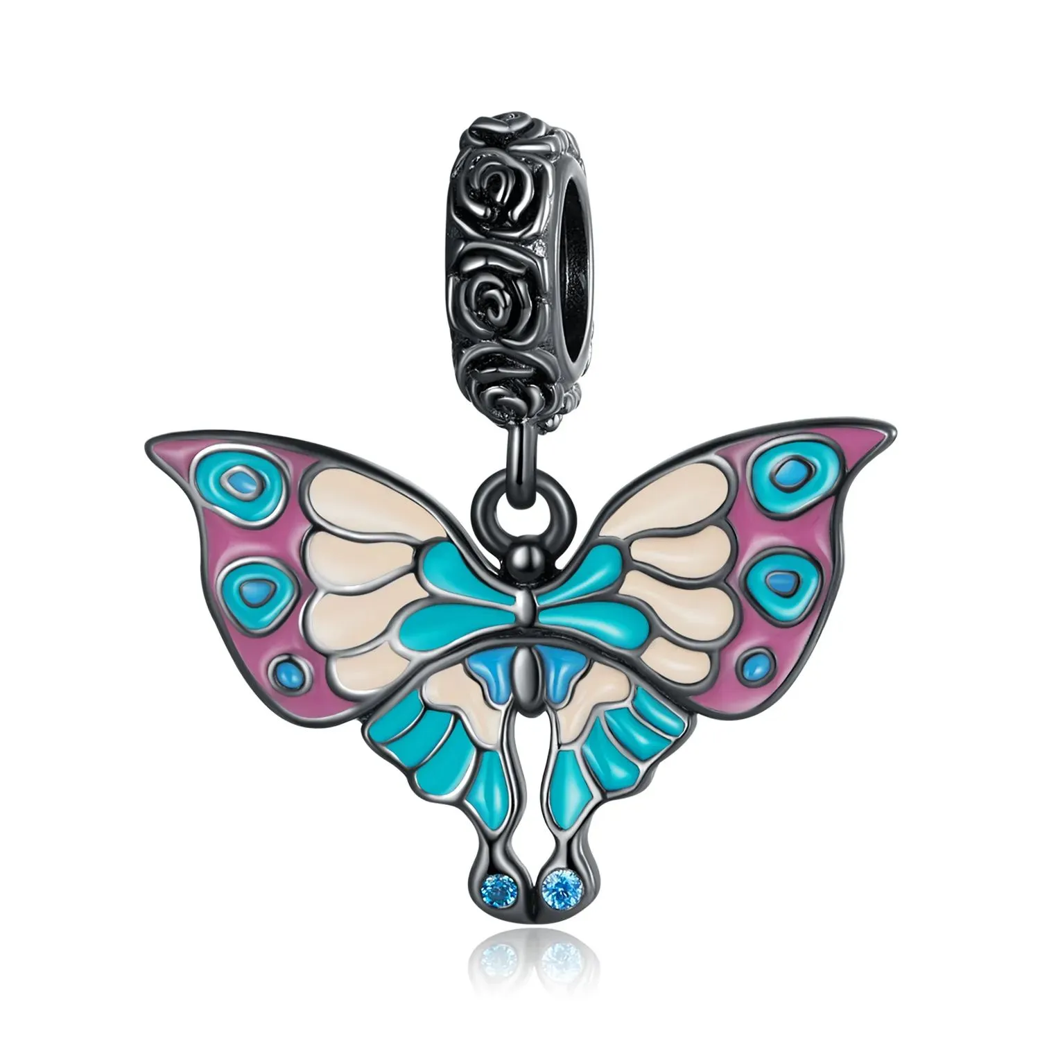 zawieszka typu pandora artystyczny motyl scc2240