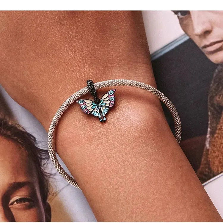 (zdjęcie do) Zawieszka Typu Pandora Artystyczny Motyl - SCC2240 - Wyświetl 9