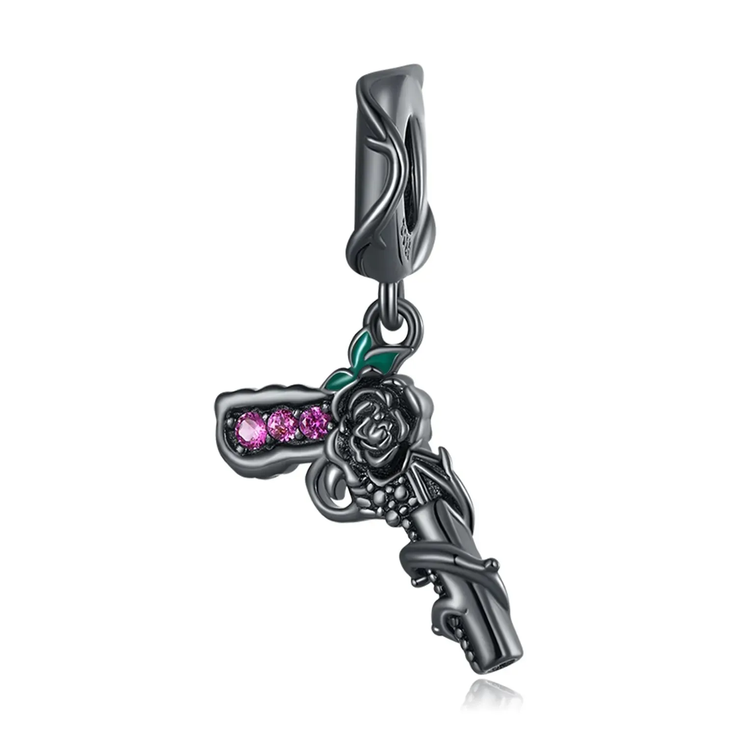 zawieszka typu pandora różany pistolet scc2241