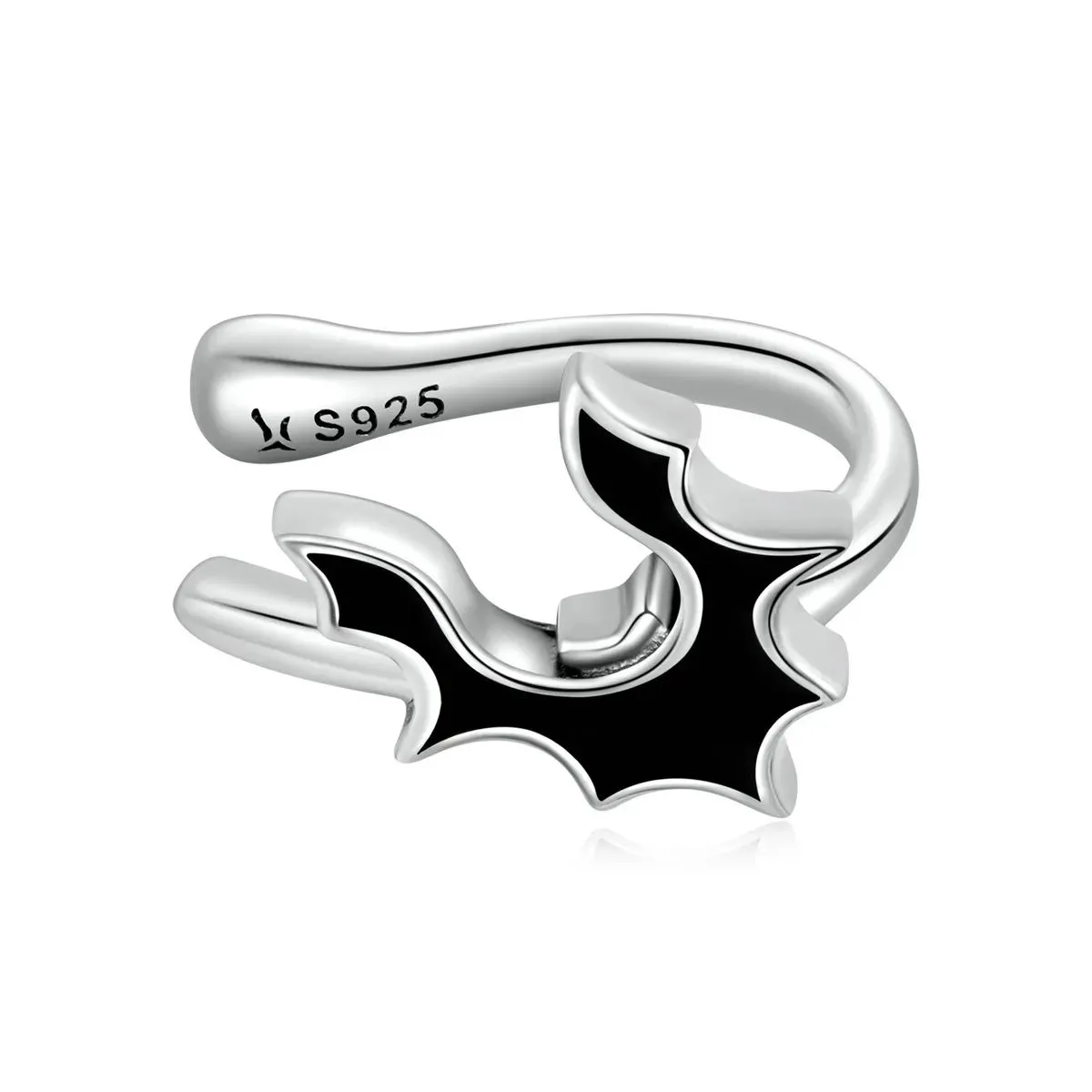 klips na ucho ciemny nietoperz sce1328