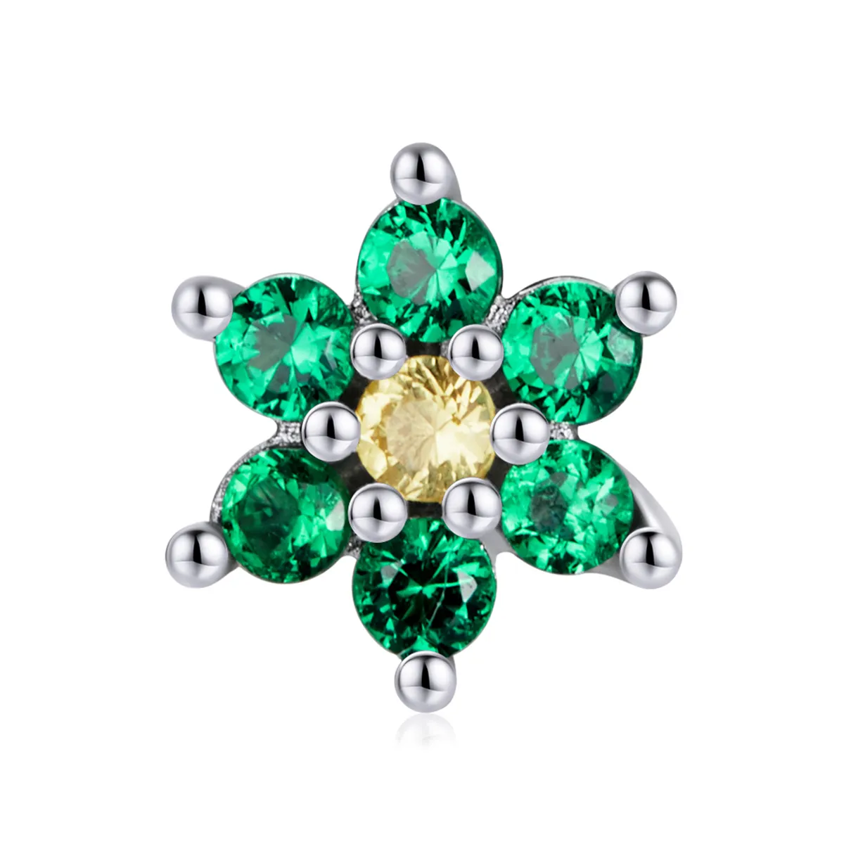 charm typu pandora me połysk kwiaty bsp015