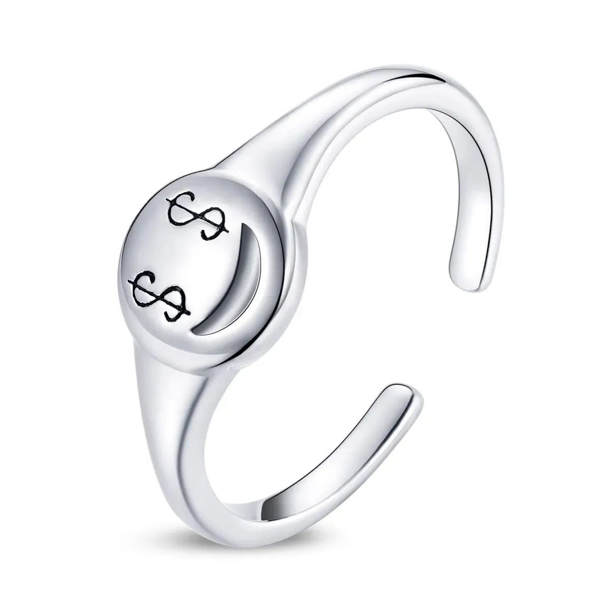 otwarte pierścienie typu pandora emoji zobacz pieniądze z otwartymi oczami scr738