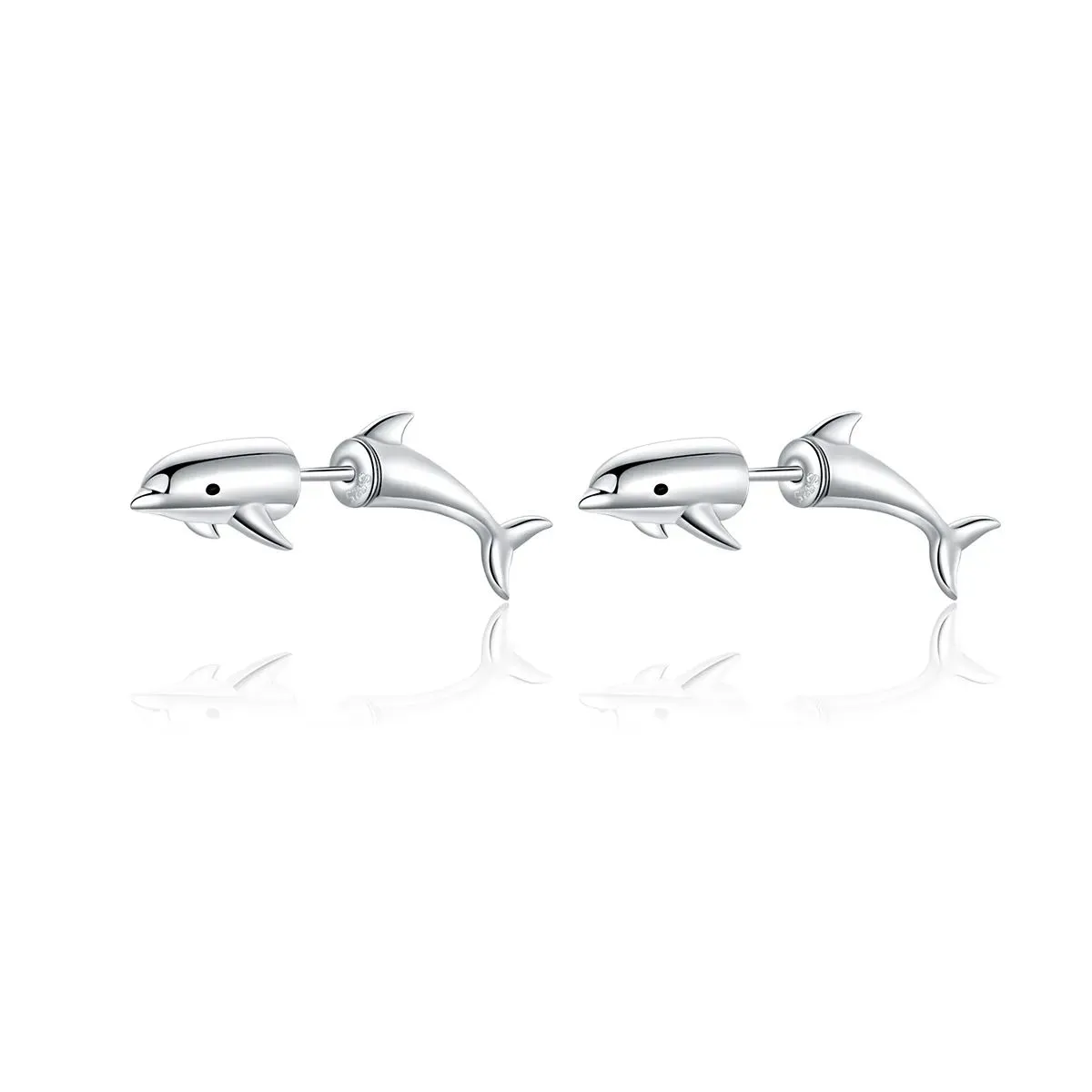kolczyki sztyfty typu pandora delfin bse184