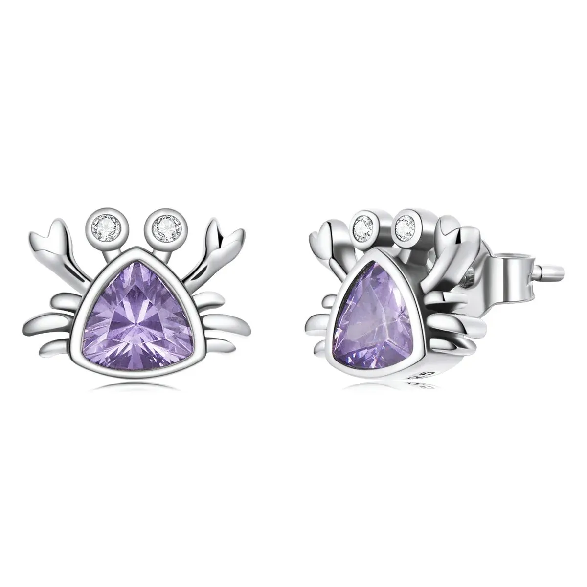 kolczyki sztyfty typu pandora mini krab bse572