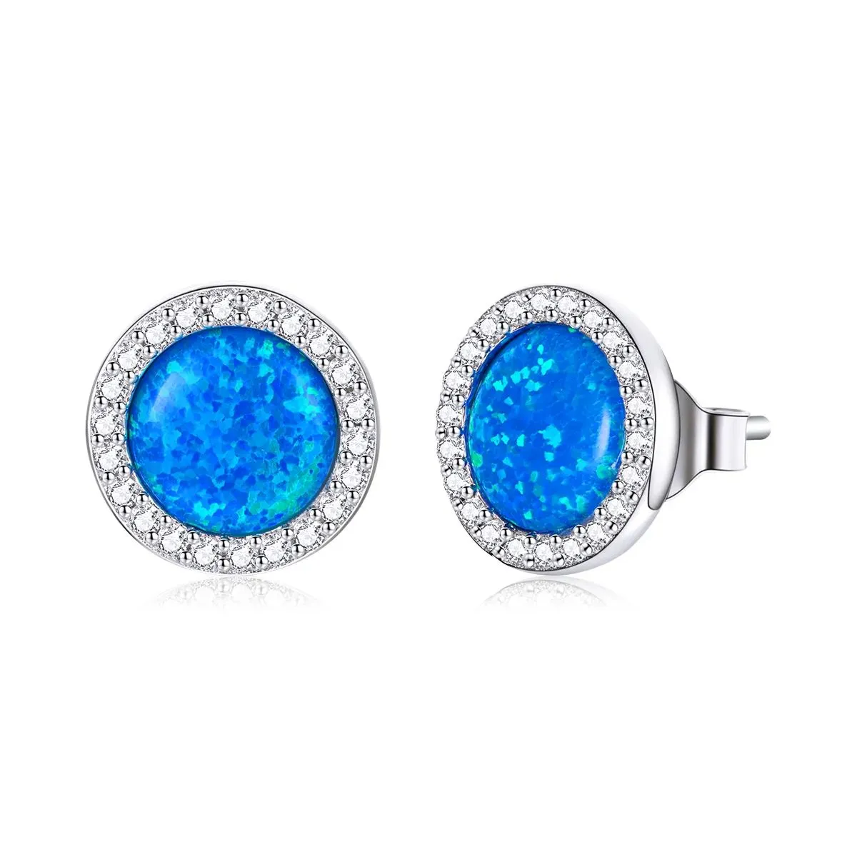 kolczyki sztyfty typu pandora prosty opal bse467