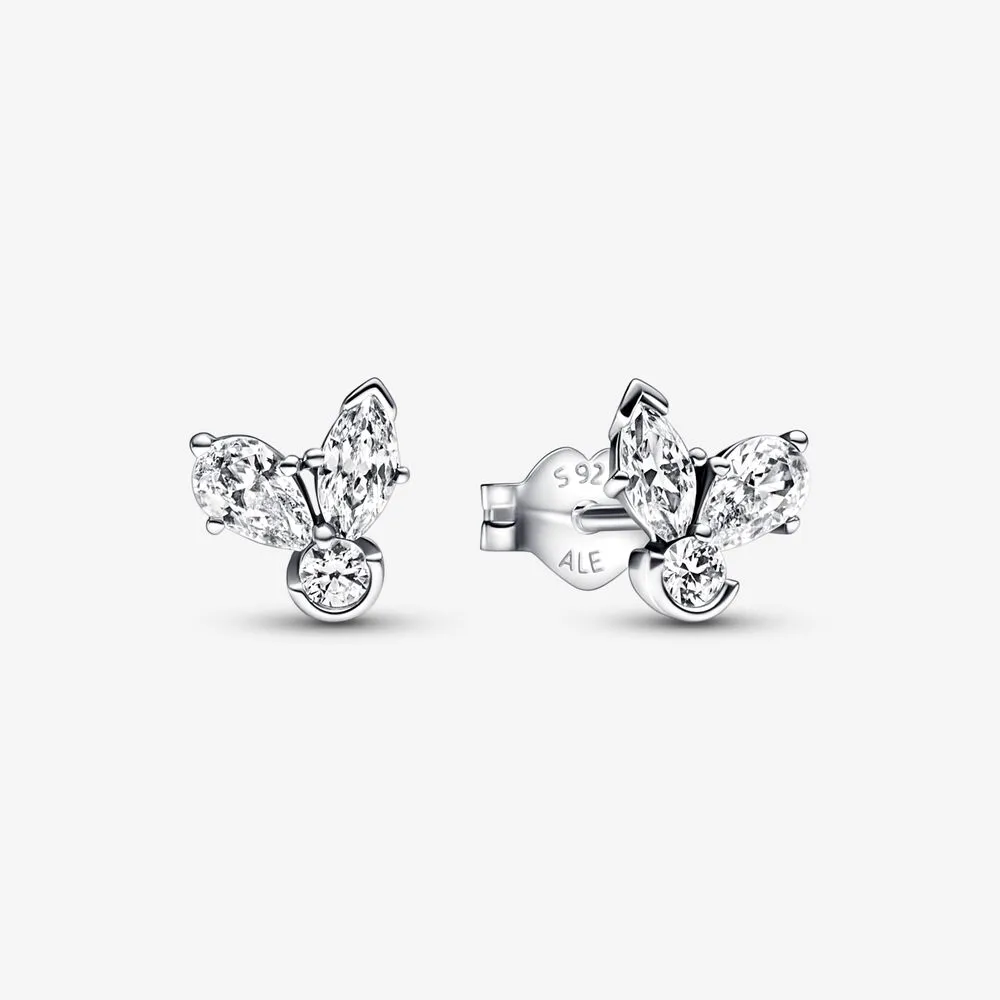 pandora błyszczące kolczyki zestawione w klaster herbarium 292406c01