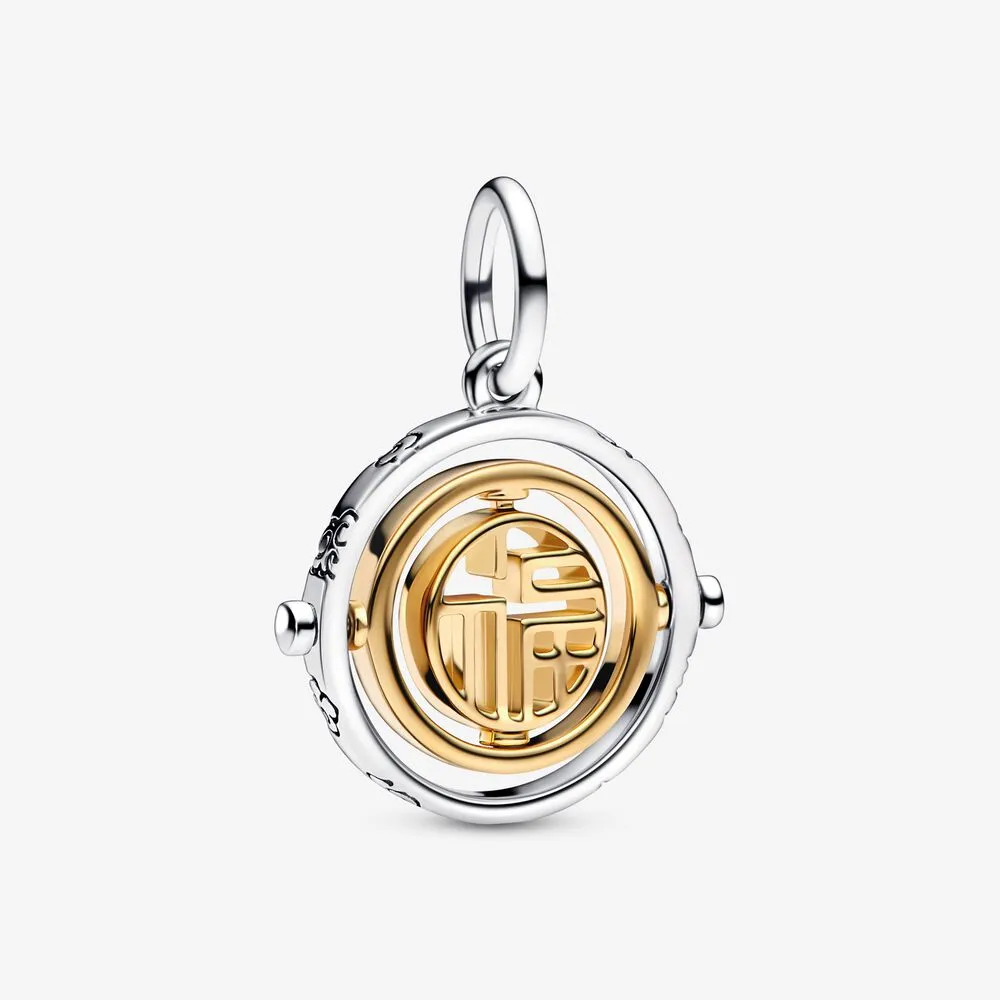 pandora charm na zawieszce fu dwukolorowy obracający się 762536c00