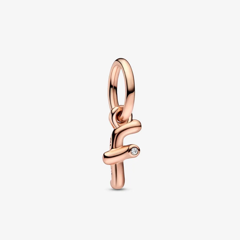 pandora litera f kształt litery alfabetu dangle charm 782532c01