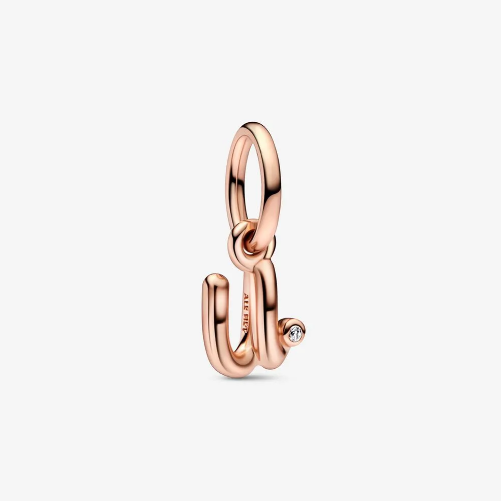 pandora litery u charm z awieszką w kształcie litery script 782479c01