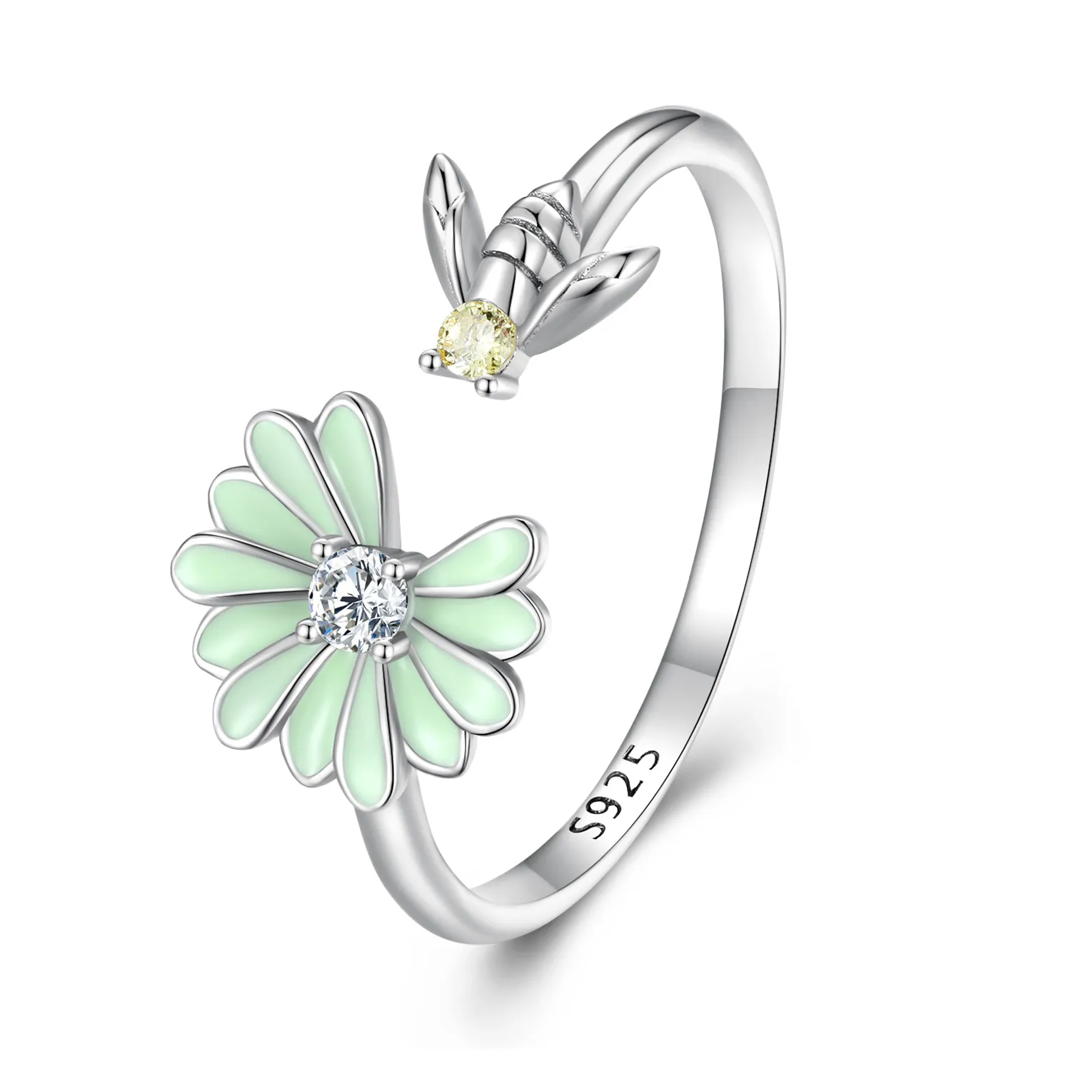 pandora styl daisy pszczoła otwarty pierścień scr929