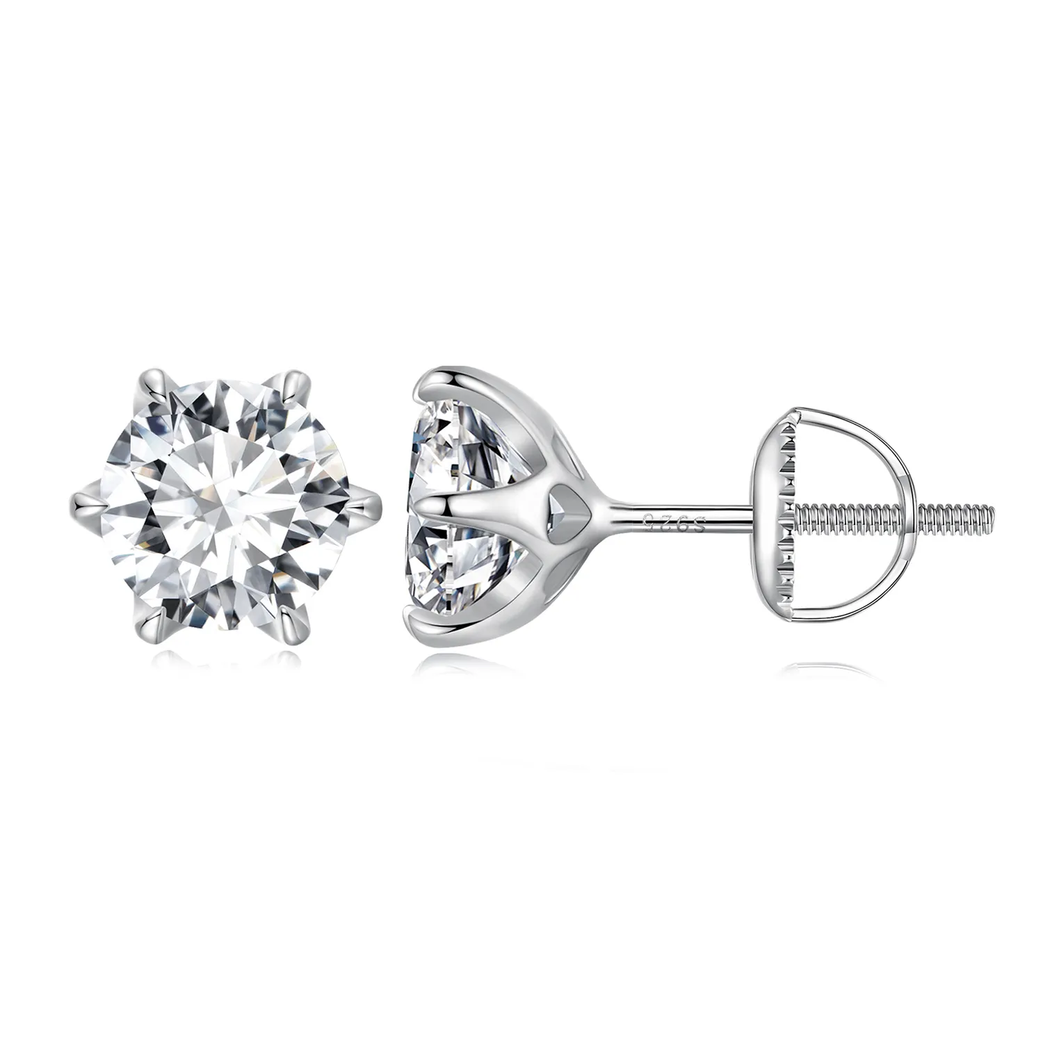 pandora style 2 karatowe kolczyki z moissanitem mse021 l