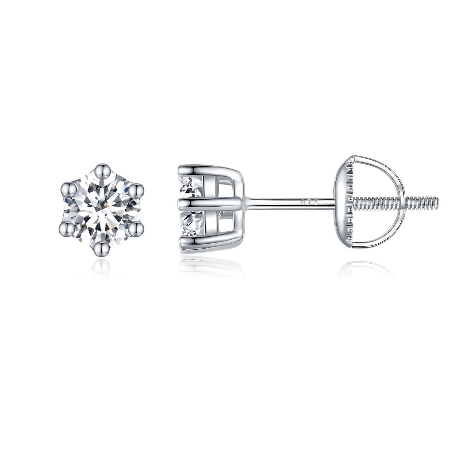 pandora style błyszczące kolczyki ze zirkonem bse615 4l