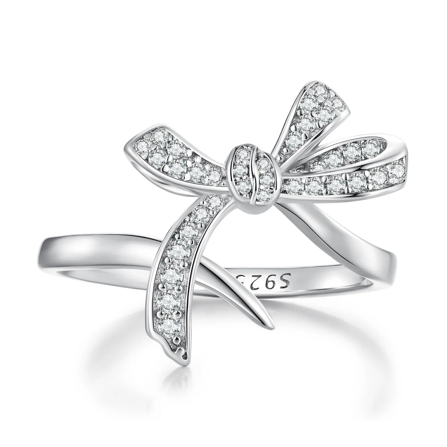 pandora style kokardka otwarte pierścionek bsr435