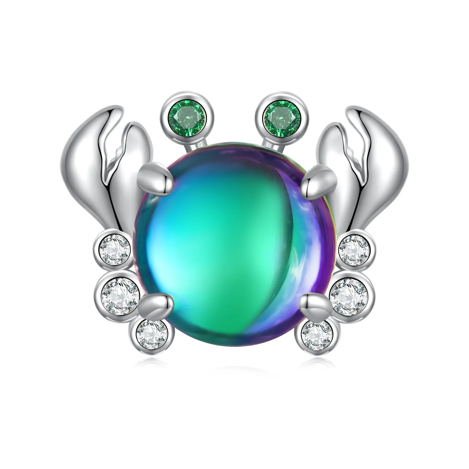 pandora style kolorowy wisiorek kraba bsc848