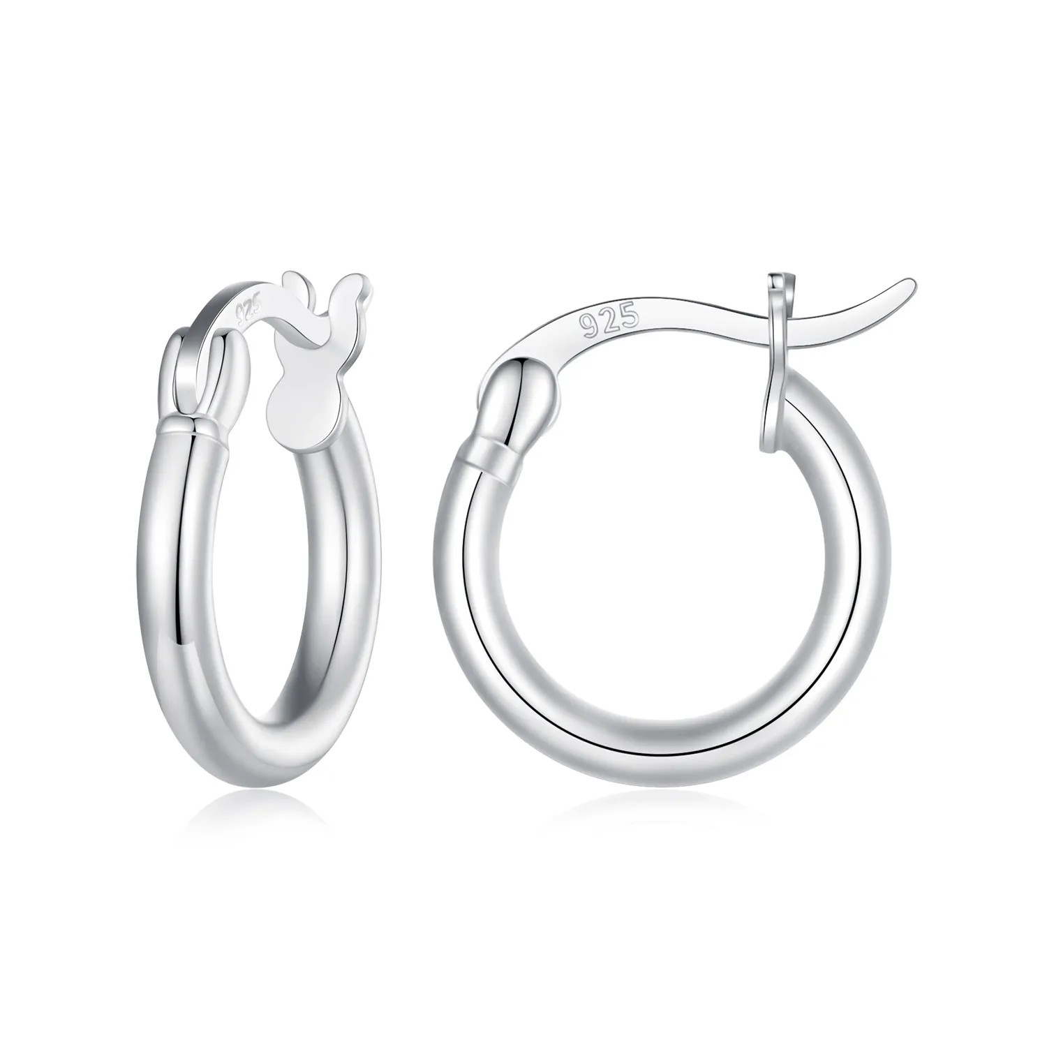 pandora style małe kolczyki w kształcie okręgu sce1608 s