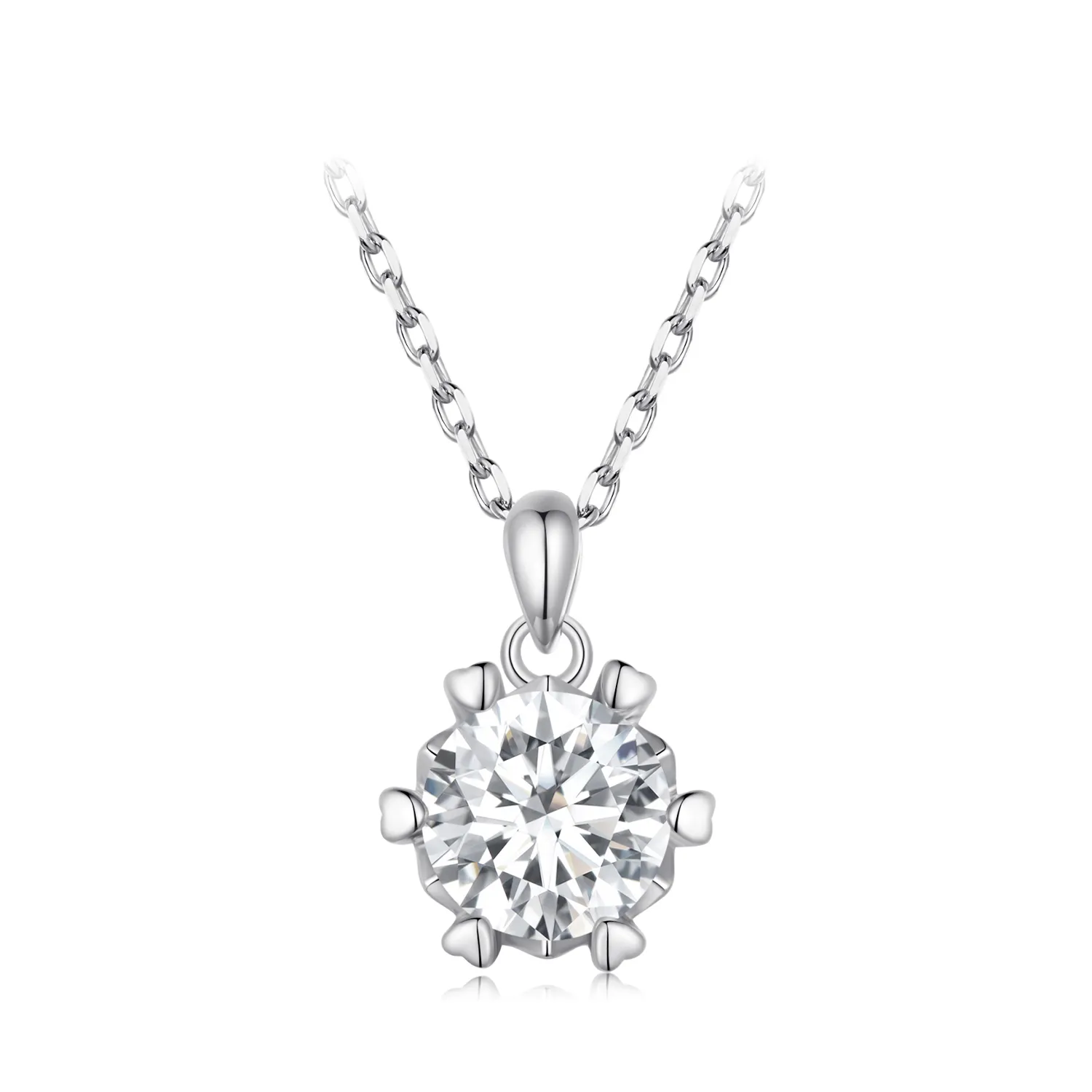 pandora style necklace z luksusowym moissanite msn006 a