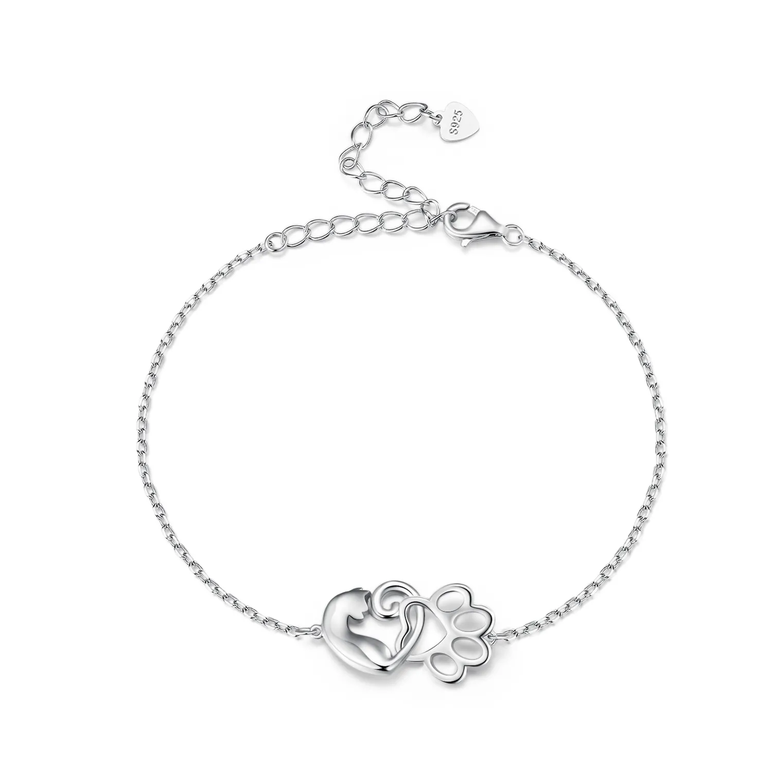 pandora style uroczy bransoletka z kotem scb253